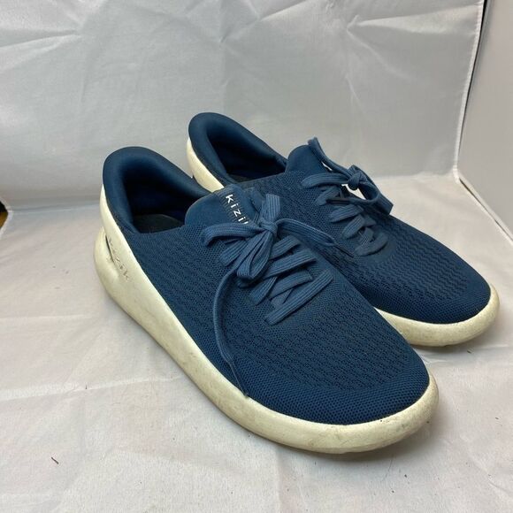 Kizik Roamer Tidepool Blue Knit Shoes Slip On Hands Free Mens Size 8 Womens 10 - Picture 1 of 7